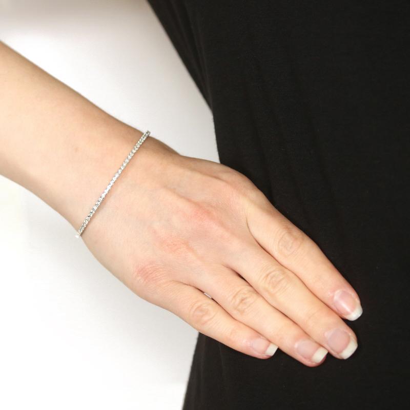 Flex Armreif aus Weißgold mit Diamanten 6 1/2