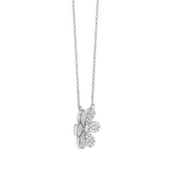 White Gold Diamond Flower Pendant
