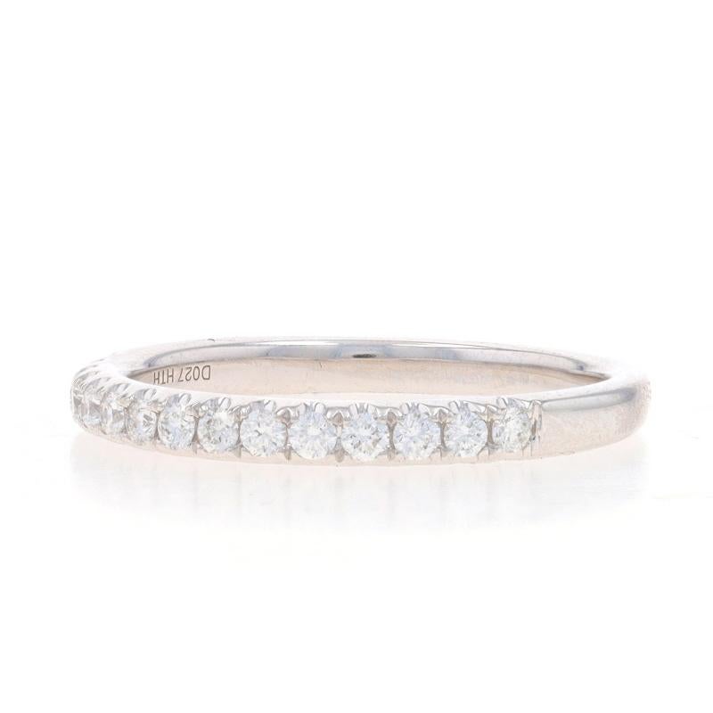 Taille ronde Anneau de mariage en or blanc serti de diamants - 14k Round Brilliant .43ctw Ring en vente