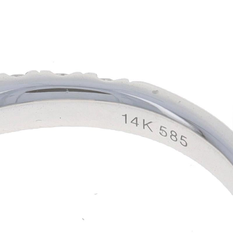 Anneau de mariage en or blanc serti de diamants - 14k Round Brilliant .43ctw Ring en vente 1