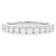 Anneau de mariage en or blanc serti de diamants - 14k Round Brilliant .79ctw Ring