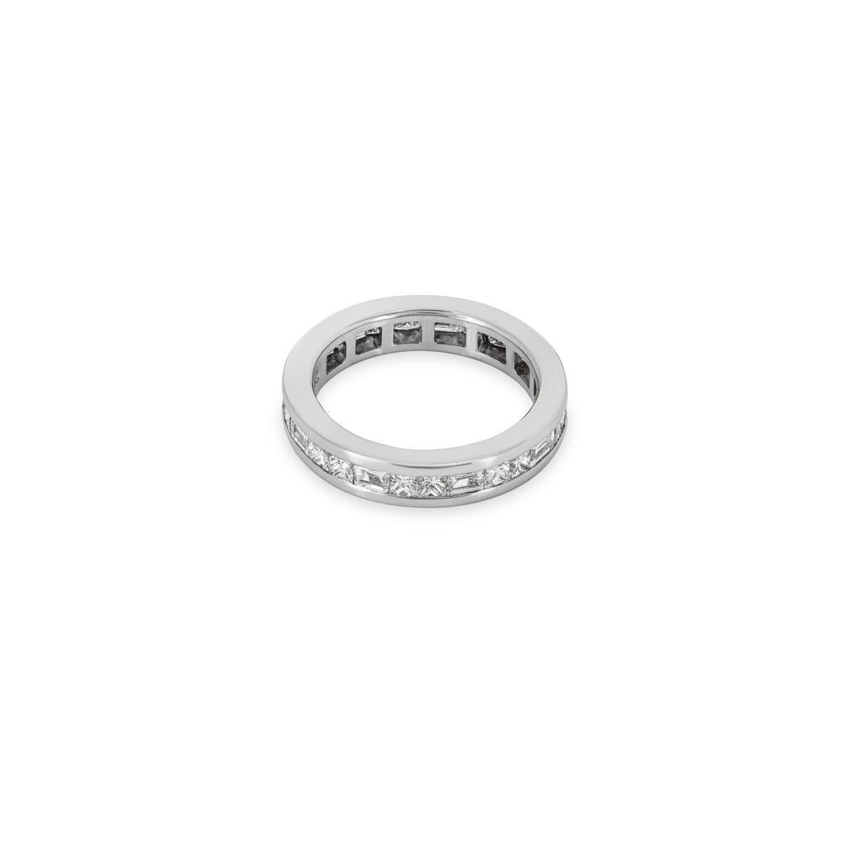 White Gold Diamond Full Eternity Ring 2.70ct TDW In Excellent Condition In London, GB