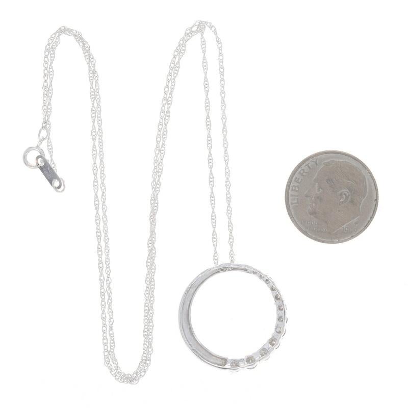 Collana con diamanti graduati in oro bianco 18