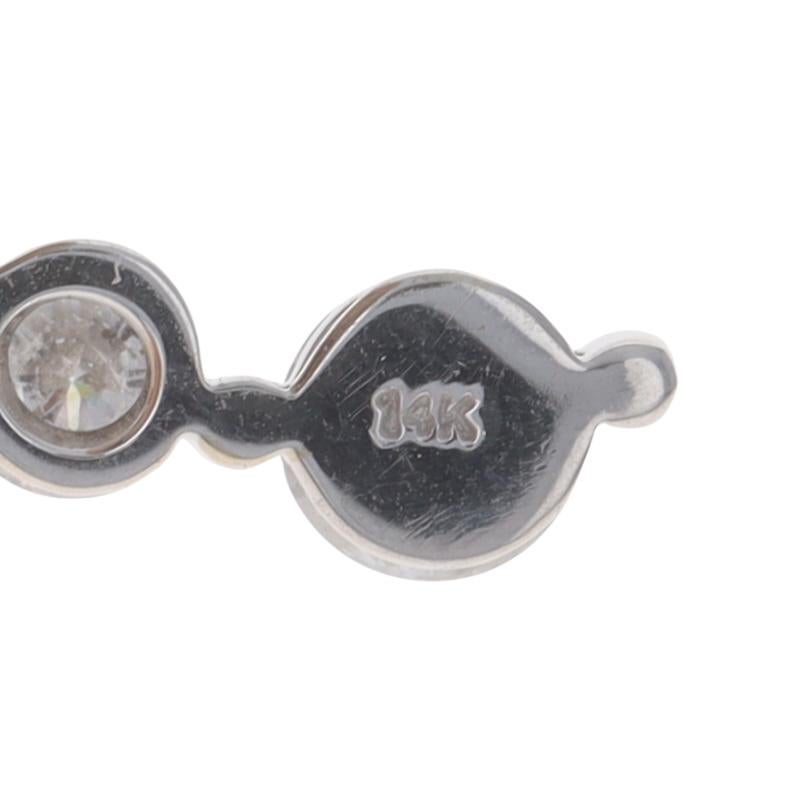 Weißgold Diamant abgestufte Reise Anhänger - 14k Runde Brillant 1,00ctw Liebe Damen im Angebot