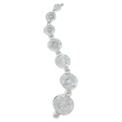 Ciondolo in oro bianco con diamante graduato - 14k Brilliante rotondo 1.00ctw Amore