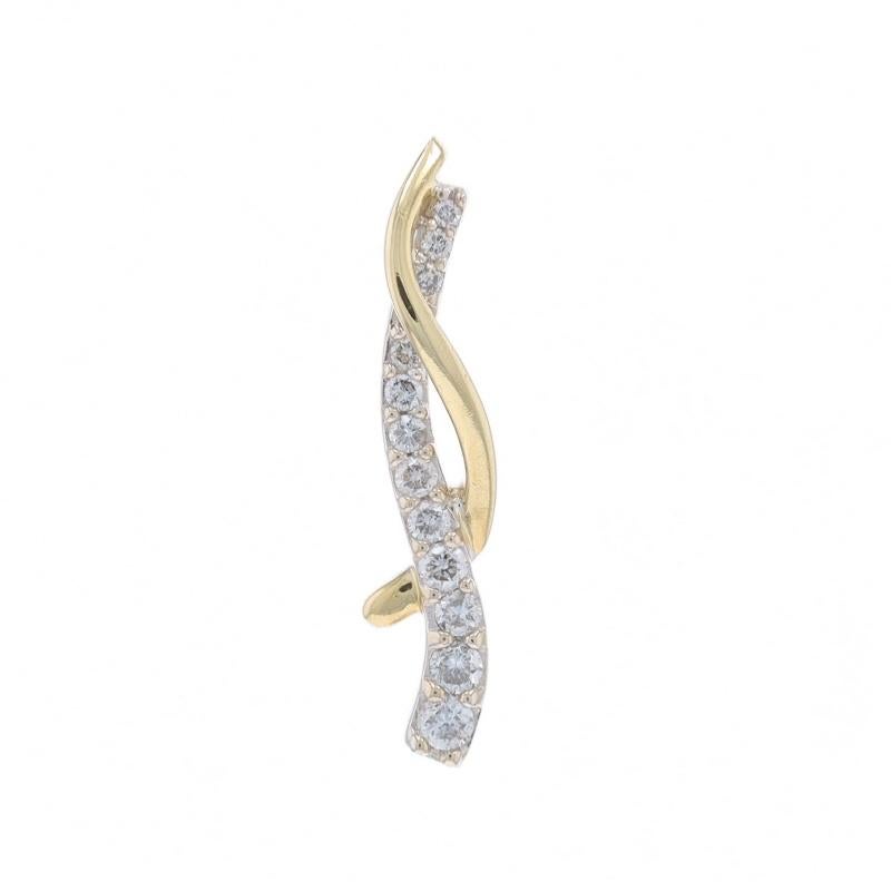 White Gold Diamond Graduated Journey Pendant - 14k Round Brilliant .20ctw Love