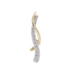 White Gold Diamond Graduated Journey Pendant - 14k Round Brilliant .20ctw Love