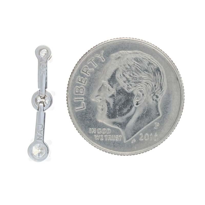 Weißgoldener Diamant-Anhänger mit abgestufter Reise, 14k runder Brillantschliff .28ctw (Rundschliff)