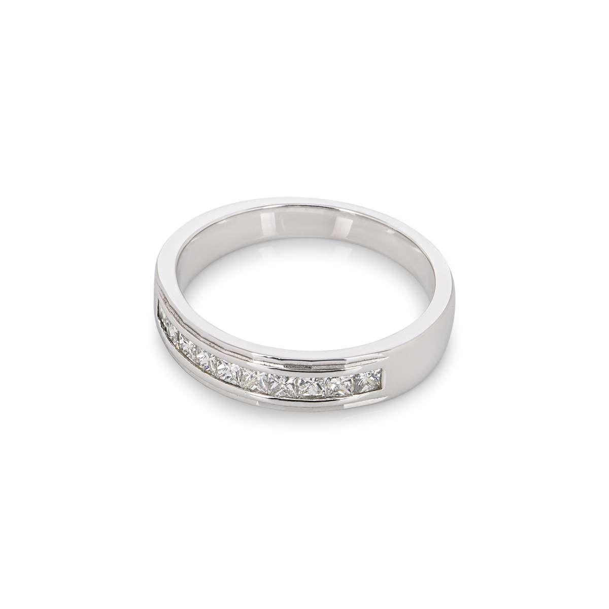 White Gold Diamond Half Eternity Ring 0.75ct In Excellent Condition For Sale In London, GB