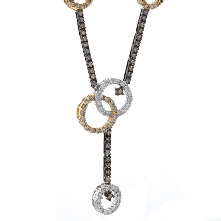 Women's White Gold Diamond Halo Circle Earrings & Necklace Set 16