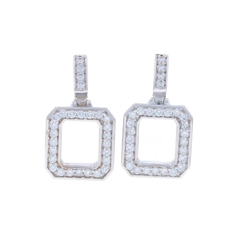 Contenuto del metallo: Oro bianco 18k

Informazioni su A. Stone
Diamanti naturali
Carati: 1.12ctw
Taglio: Rotondo brillante
Colore: G - H
Chiarezza: VS1 - VS2
Nota della pietra: (orecchini)

Diamanti naturali
Carati: .56ctw
Taglio: Rotondo