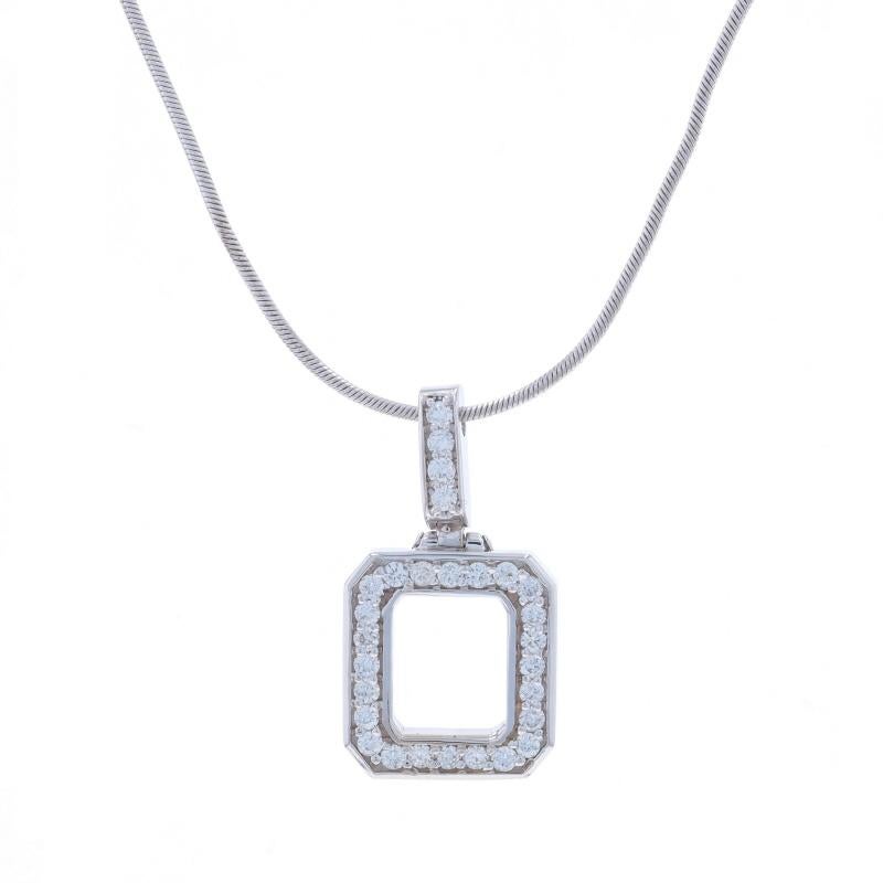 Orecchini e collana con diamanti a raggiera in oro bianco da 18 pollici - 18k Rnd 1.68ctw In condizioni buone in vendita a Greensboro, NC