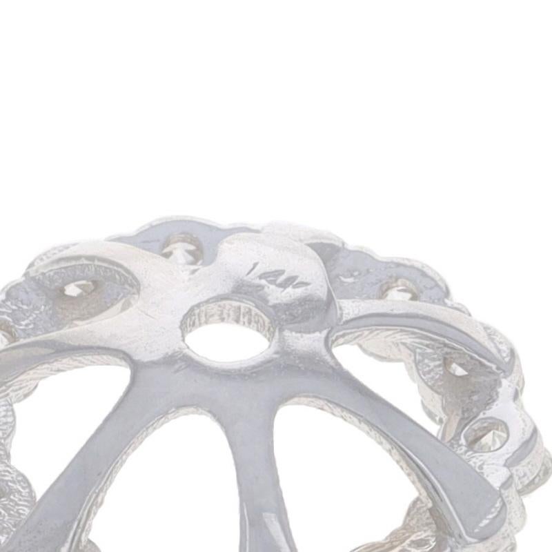 White Gold Diamond Halo Earring Enhancers - 14k Round 1.12ctw Stud Jackets In New Condition For Sale In Greensboro, NC