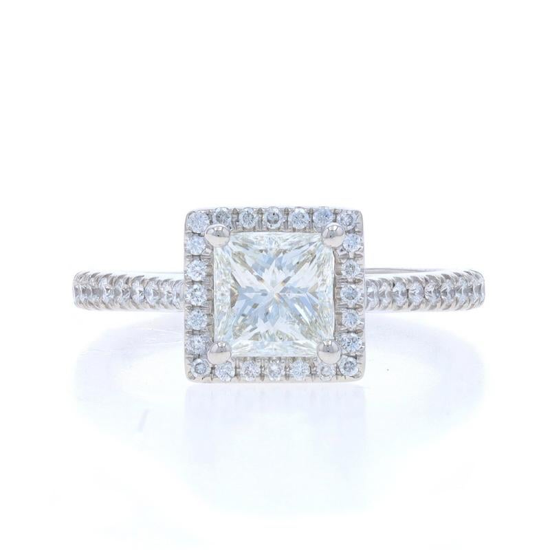 Taille : 6 1/2
Frais de taille : Up&Up pour 40 $ ou Down pour 40 $.

Contenu métallique : Or blanc 14k

Informations sur les pierres
Diamant naturel
Carat(s) : 1.16ct
Coupe : Princesse
Couleur : I
Clarté : SI2
Certifié par : GIA
Numéro de rapport :