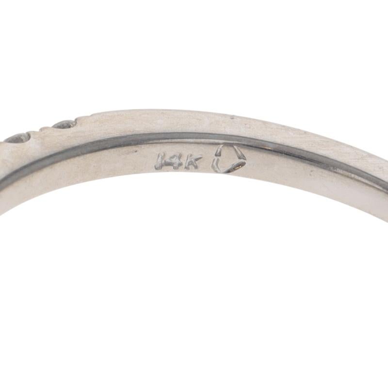 Anello di fidanzamento con diamante aureolato in oro bianco - 14k Brilliante rotondo 1,41ctw GIA in vendita 2