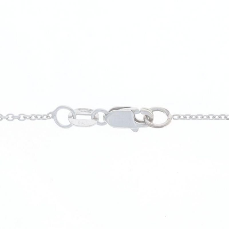 Round Cut White Gold Diamond Halo Pendant Necklace - 14k Round .87ctw GIA Adjustable For Sale