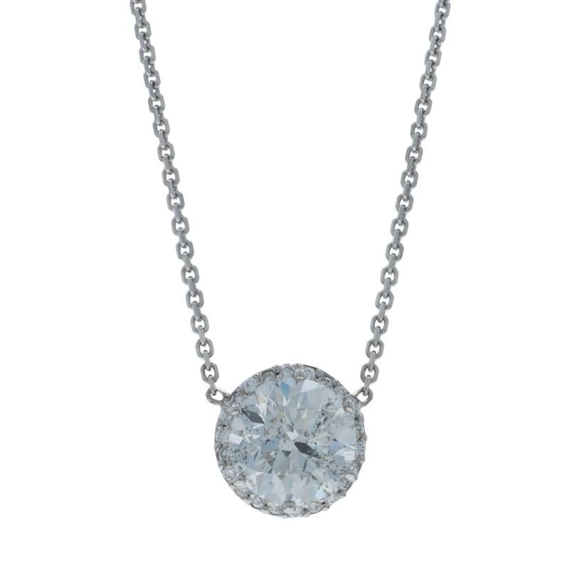 Metall Inhalt: 14k Weißgold

Informationen zu Stein

Natürlicher Diamant
Karat(e): 1,57ct
Schliff: Runder Brillant
Farbe: G
Klarheit: I1
Zertifiziert durch: GIA
Berichtsnummer: 6187496952

Natürliche Diamanten
Karat(e): .12ctw
Schliff: Runder