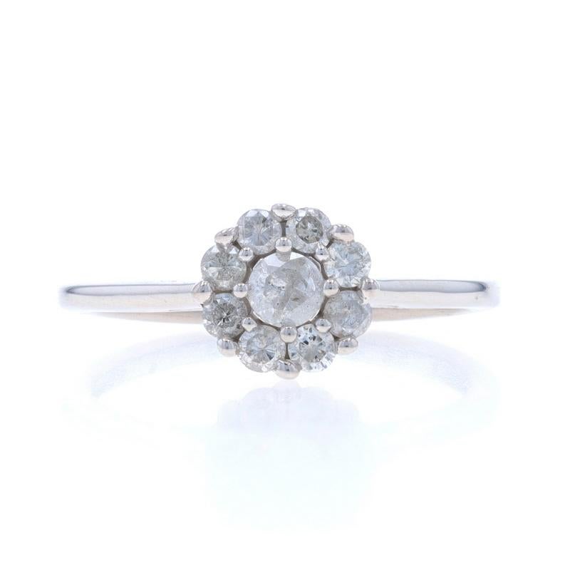 Size: 7 1/4
Sizing Fee: Up 3 sizes for $35 or Down 2 sizes for $35

Metal Content: 10k White Gold

Stone Information

Natural Diamonds
Carat(s): .50ctw
Cut: Round Brilliant
Color: F - G
Clarity: I2 - I3

Total Carats: .50ctw

Style: Solitaire with