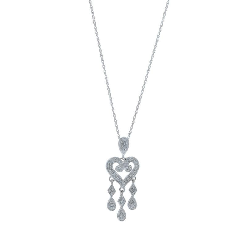 Contenuto del metallo: Oro bianco 10k

Informazioni su A. Stone

Diamanti naturali
Carati: .15ctw
Taglio: Singolo
Colore: H. H. - I.
Chiarezza: I1 - I2

Carati totali: .15ctw

Stile: Lampadario
Tema: Cuore, Amore

Misure

Articolo 1: