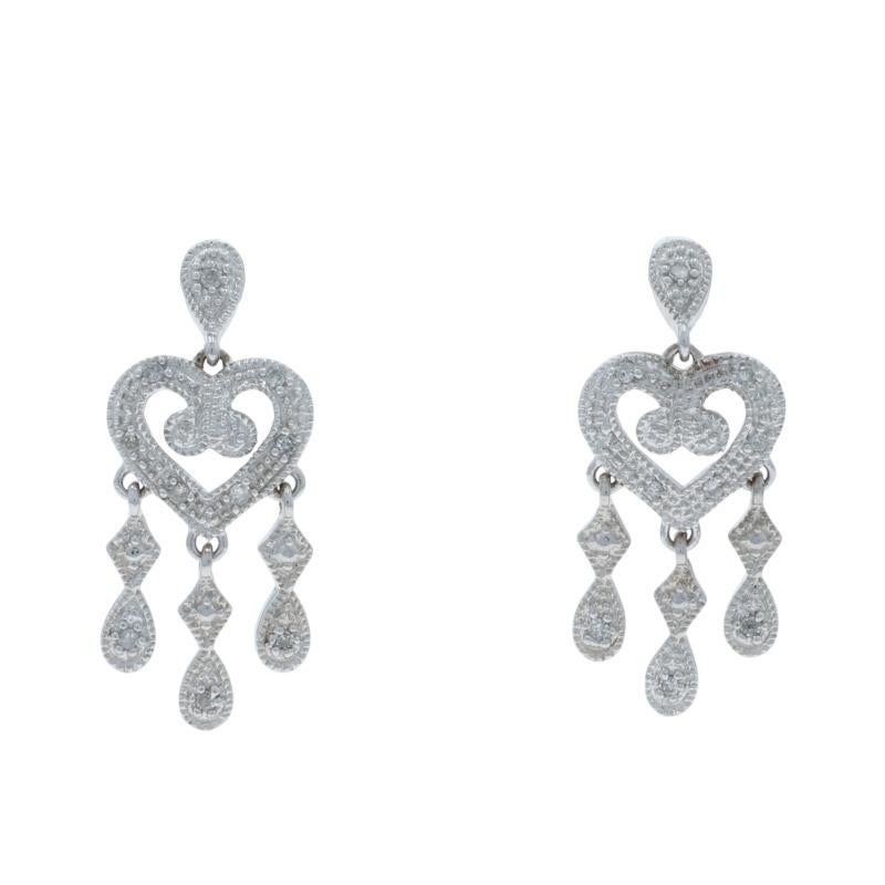 Collana lampadario con diamanti in oro bianco Set di orecchini da 18