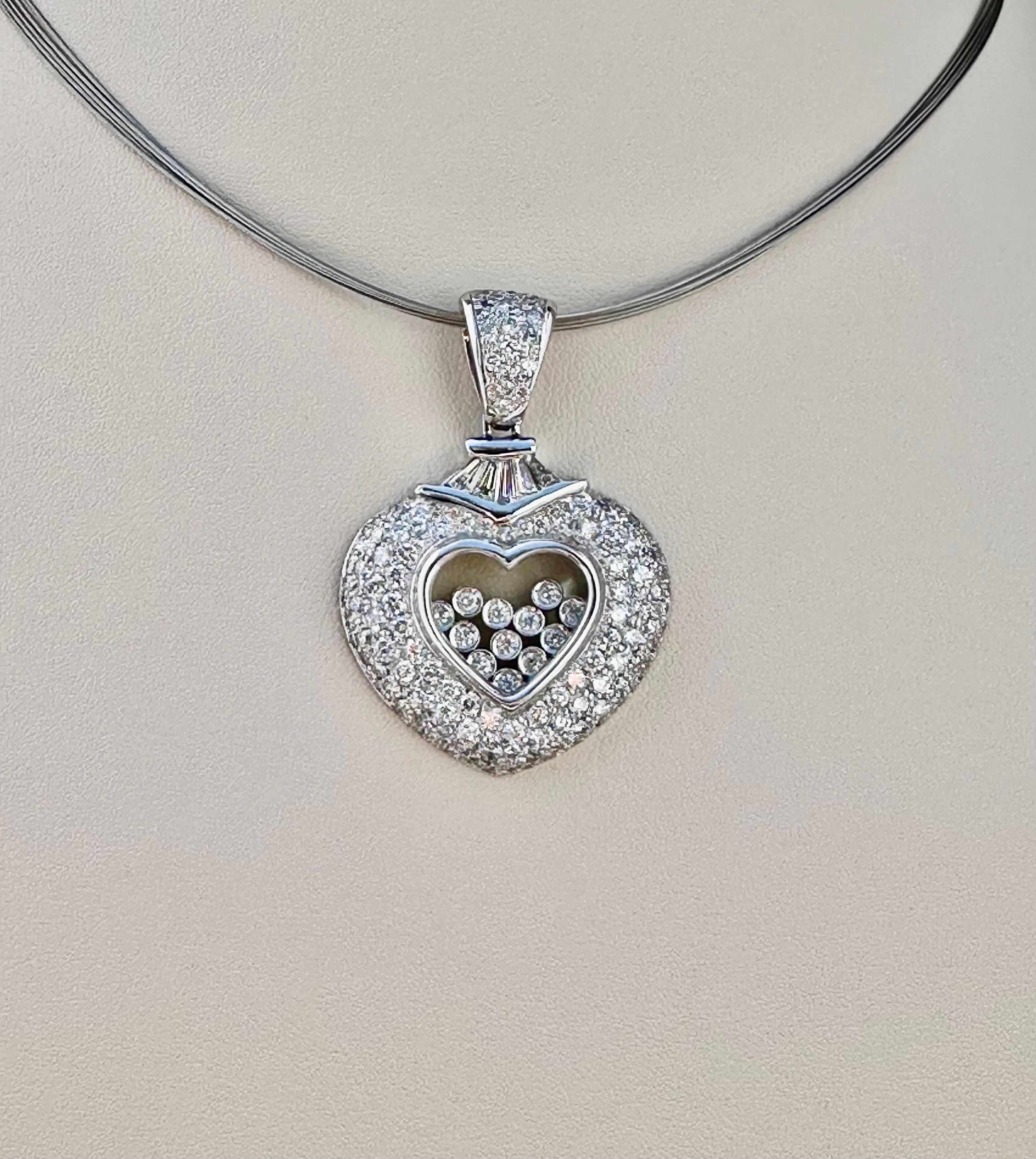 Custom Made Large Heart  Diamond 18K Gold Pendant/Necklace

Description / Condition: Mint. All jewelry has been professionally scrutinized
and cleaned prior to being offered for sale. 

Gender: Woman

Manufacturer: A Step Back in Time

Model: