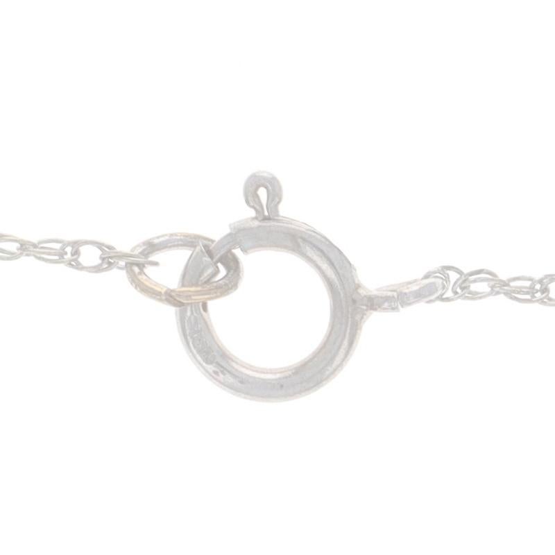 Donna Collana con ciondolo a forma di cuore in oro bianco 17 3/4