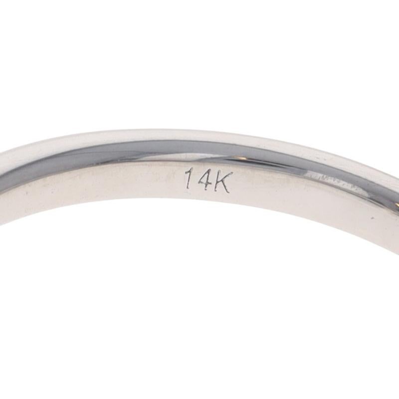 De las mujeres Anillo de compromiso de oro blanco con halo oculto de diamantes - 14k talla esmeralda 1,77ct en venta