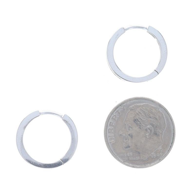 Boucles d'oreilles en or blanc avec diamants - 10k Single Cut .25ctw Pierce Excellent état - En vente à Greensboro, NC