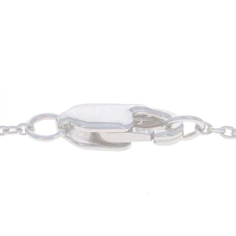 Collana con ciondolo Ichthys in oro bianco da 16