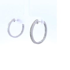 Ohrringe aus Weißgold mit Diamanten in und out