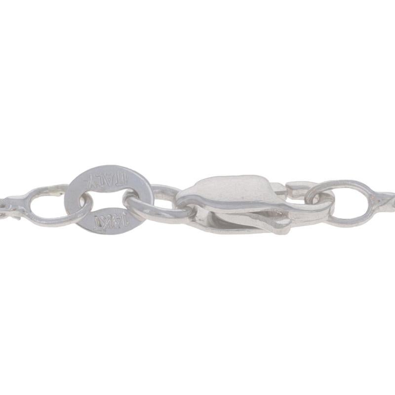 Collier pendentif G initiale en or blanc 18