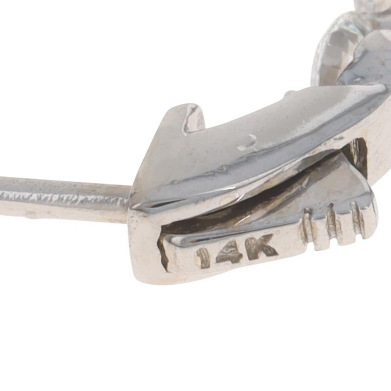 Orecchini a cerchio in oro bianco con diamanti all'interno e all'esterno - 14k Round 2.66ctw Pierced in vendita 1