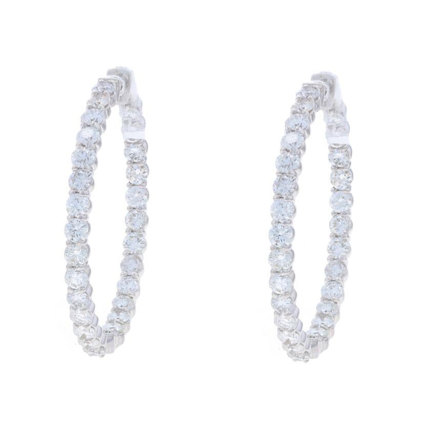 Contenuto del metallo: Oro bianco 14k

Informazioni su A. Stone

Diamanti naturali
Carati: 4,65ctw
Taglio: Rotondo brillante
Colore: G - H
Chiarezza: SI2 - I1

Carati totali: 4,65ctw

Stile: Cerchietto Inside-Out
Tipo di chiusura: Chiusura a