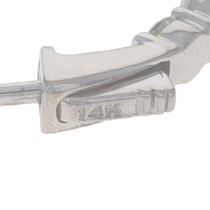 Orecchini a cerchio in oro bianco con diamante Inside-Out 14k a brillante rotondo 4,65ctw con foro in vendita 1