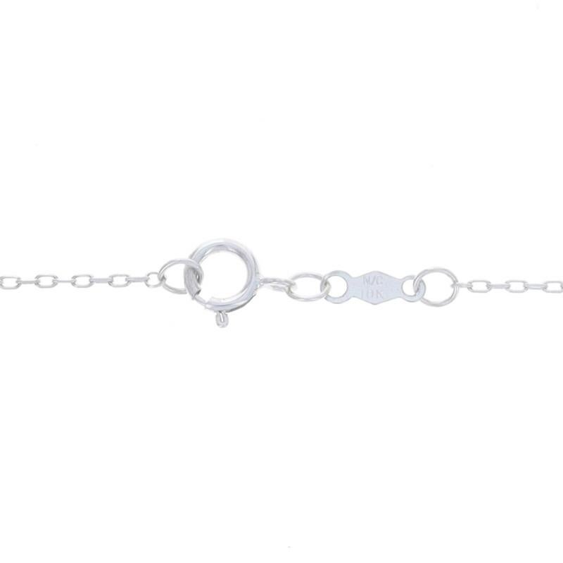 Donna Collana Duo di cuori intrecciati in oro bianco 10k Rnd .12ctw Love Regolabile in vendita