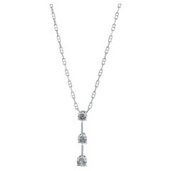 Collana con diamante Journey in oro bianco 14k Brilliante rotondo .20ctw