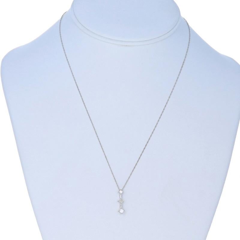 Taglio princess Collana con diamante Journey in oro bianco 7 1/4