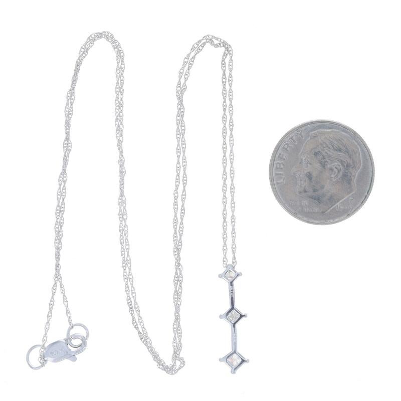 Collana con diamante Journey in oro bianco 7 1/4
