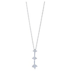 Collana con diamante Journey in oro bianco 7 1/4" 18" - 14k Princess .33ctw