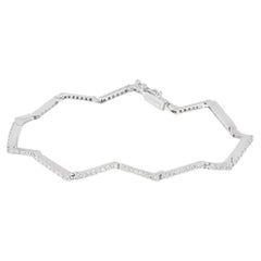 White Gold Diamond Line Bracelet 1.02ct