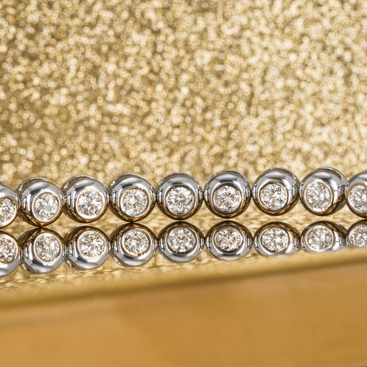 Pulsera Línea Diamante Oro Blanco 3,25ct TDW 3