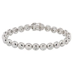 Pulsera Línea Diamante Oro Blanco 3,25ct TDW