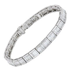White Gold Diamond Line Tennis Bracelet 11.80 Carat F-H/VS