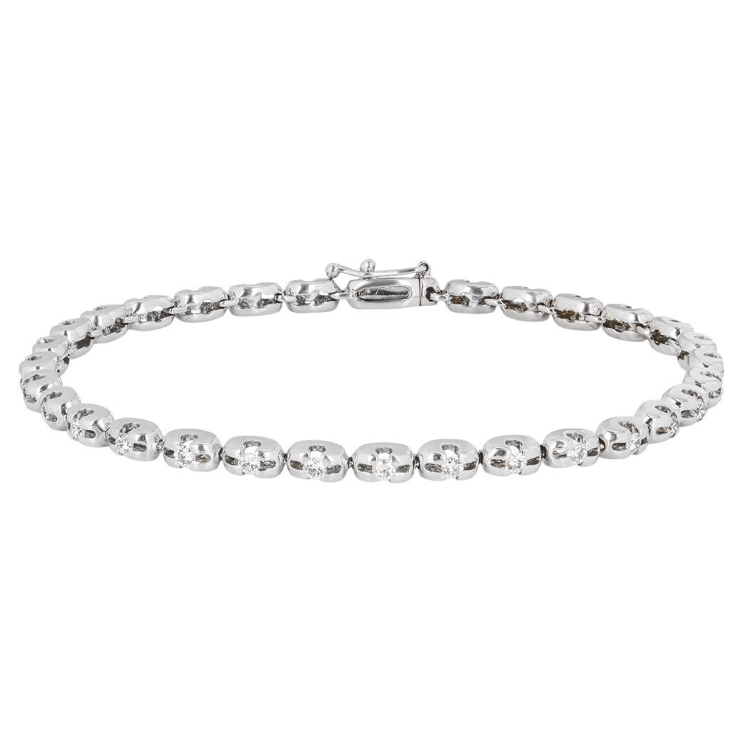 White Gold Diamond Link Bracelet 0.90ct