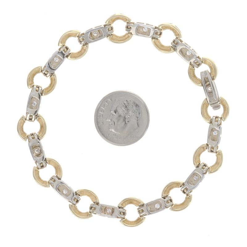 Women's White Gold Diamond Link Bracelet 7 1/2