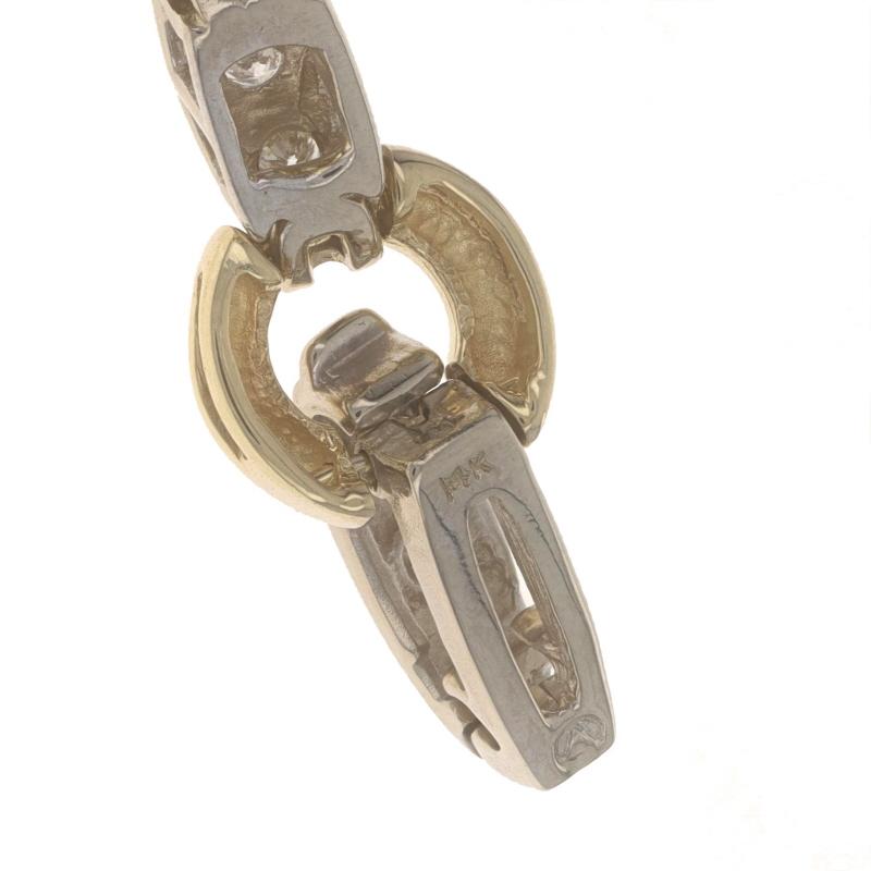 White Gold Diamond Link Bracelet 7 1/2