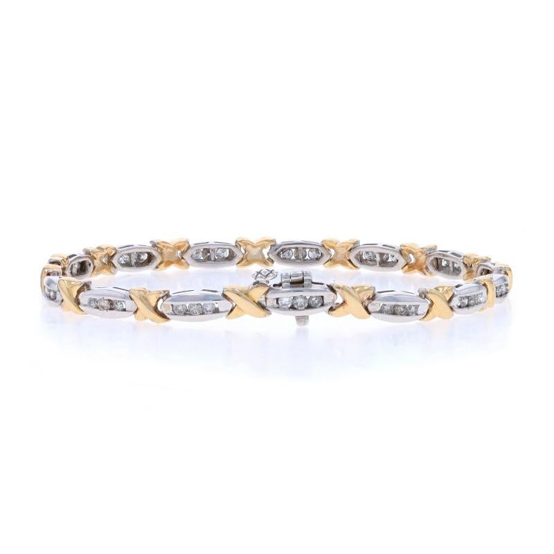 Donna Bracciale con diamanti in oro bianco da 7 1/4