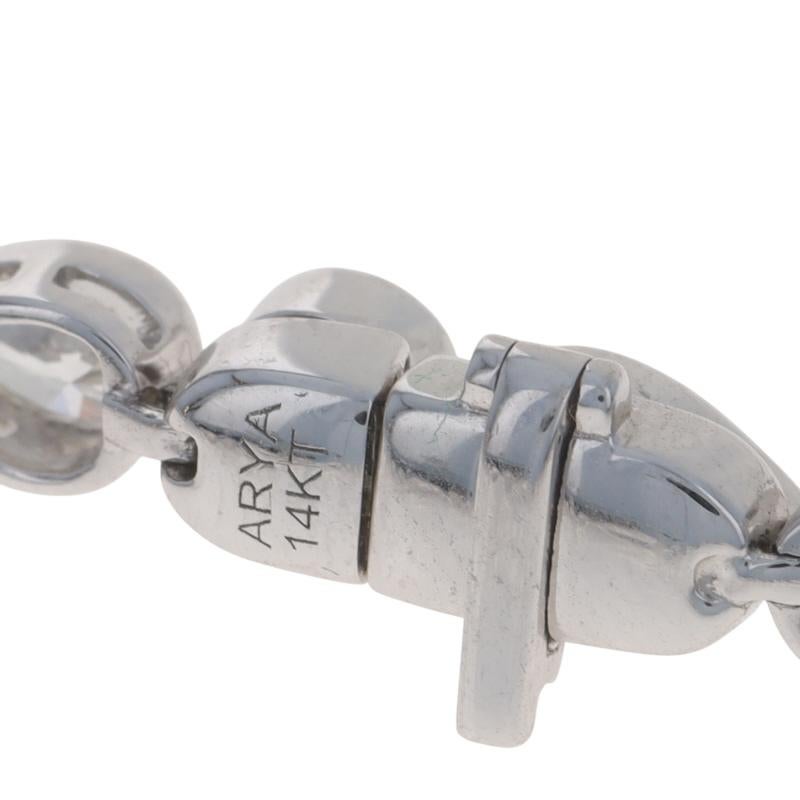 Bracelet lien en or blanc avec diamant 7