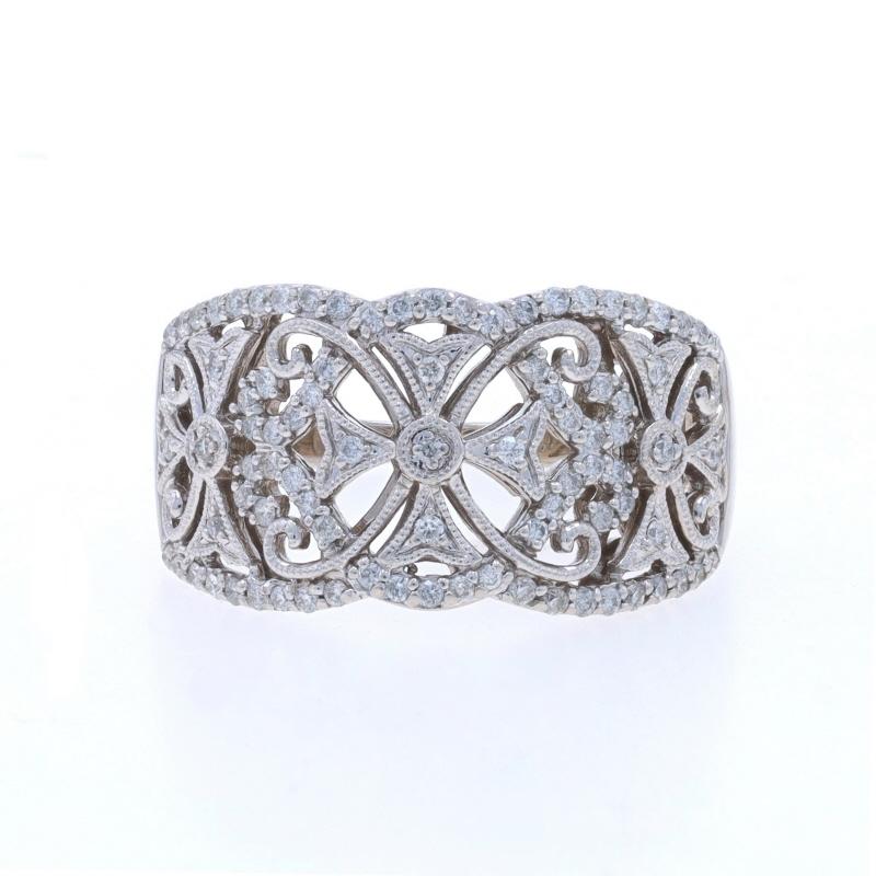 Size: 8 3/4
Sizing Fee: Up 3 sizes for $35 or Down 1 1/2 sizes for $35

Metal Content: 10k White Gold

Stone Information

Natural Diamonds
Carat(s): .50ctw
Cut: Round Brilliant
Color: G - H
Clarity: SI2 - I1

Total Carats: .50ctw

Style: Cluster