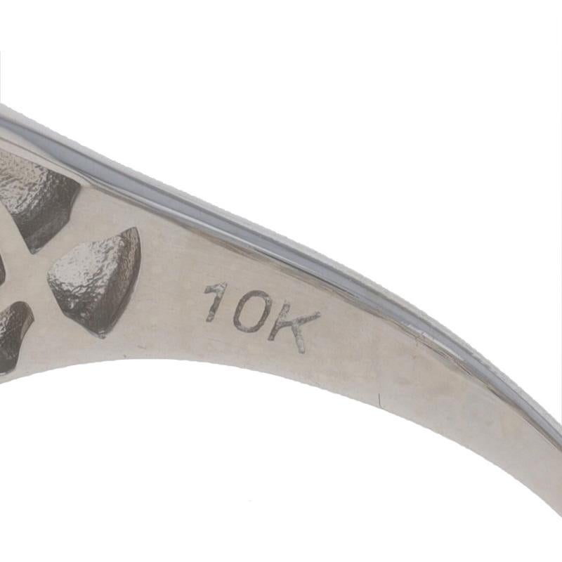 White Gold Diamond Maltese Cross Cocktail Band 10k Rnd .50ctw Faith Cluster Ring For Sale 2